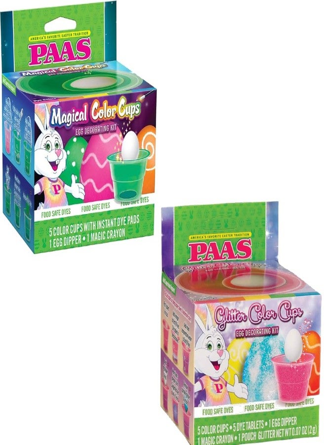 PAAS Color Cup Super Bundle: Glitter Color Cups and Magical Cups Egg Decorating Kits - America's Favorite Easter Tradition - Image 1